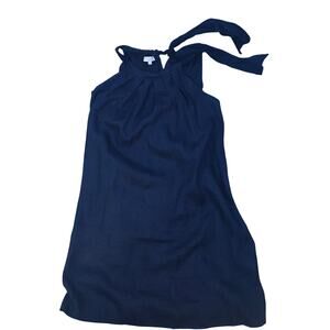 Bellamia Linen Shift Dress, Navy Blue, Women's S,  A Line Dress, Comfortable